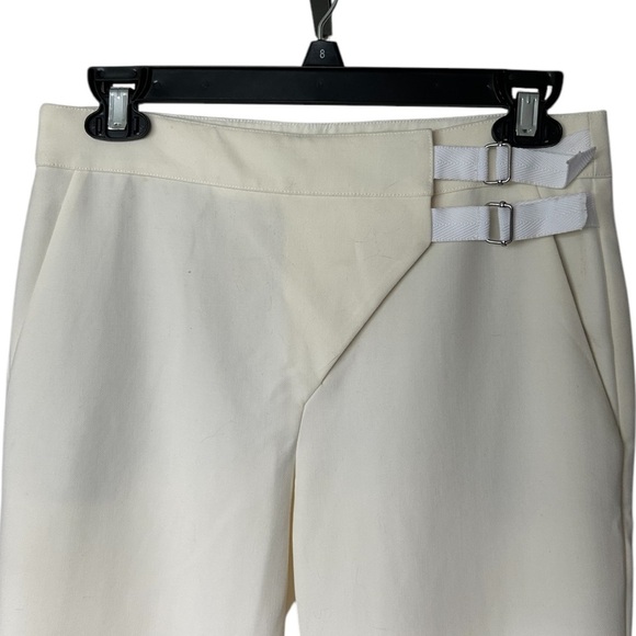 Tibi ivory high rise ankle pants wrap closure with buckle excellent Size 0 - Picture 4 of 10